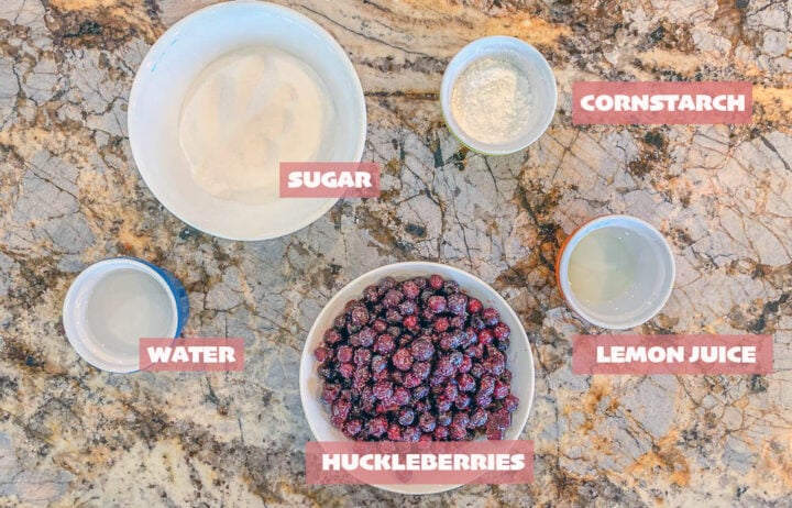 huckleberry topping layer ingredients.