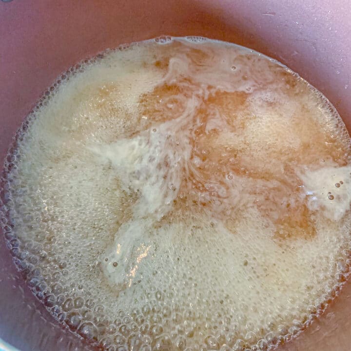 boiling liquid in a pot