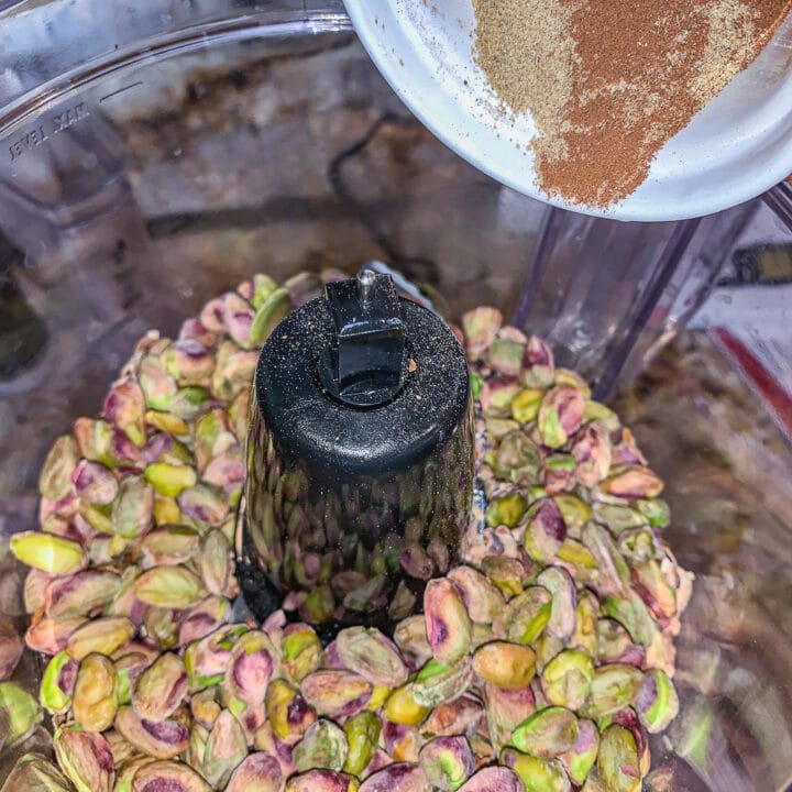 pistachios in a food processor