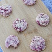 thimbleberry cookies on a cutting board