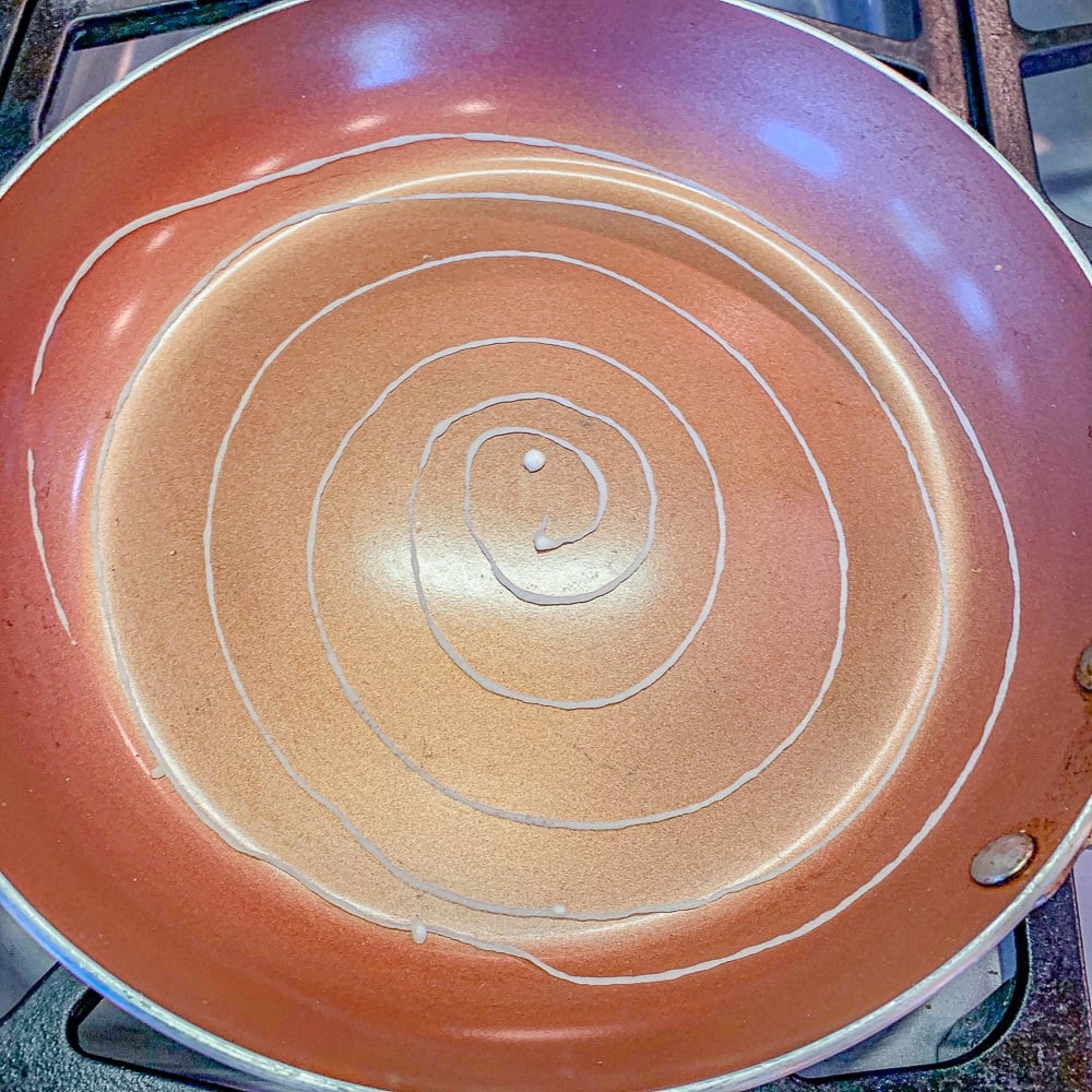 Kataifi Pastry in a pan.