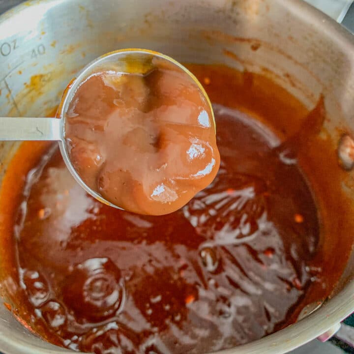 adding hp sauce to vegan bbq sauce