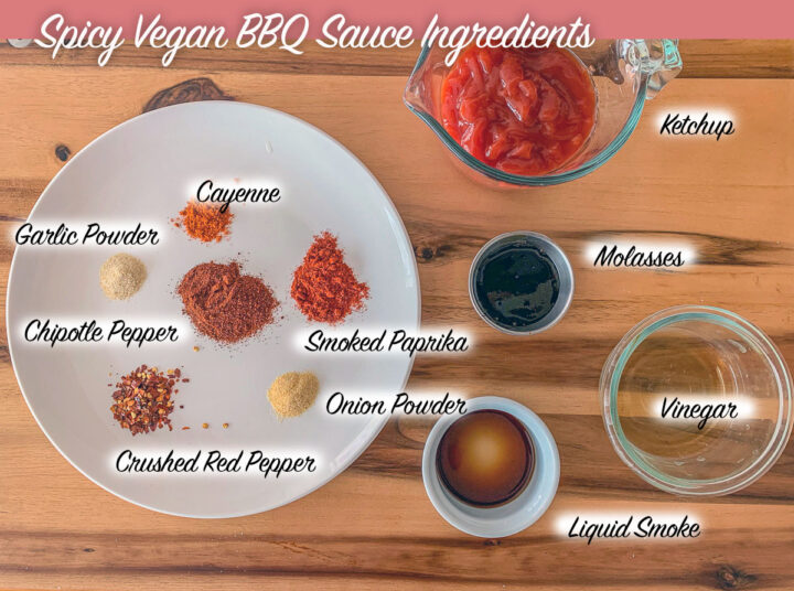 labeled bbq sauce recipe ingredients