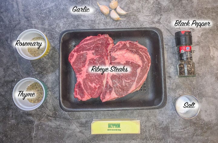 grilled ribeye steaks ingredients.