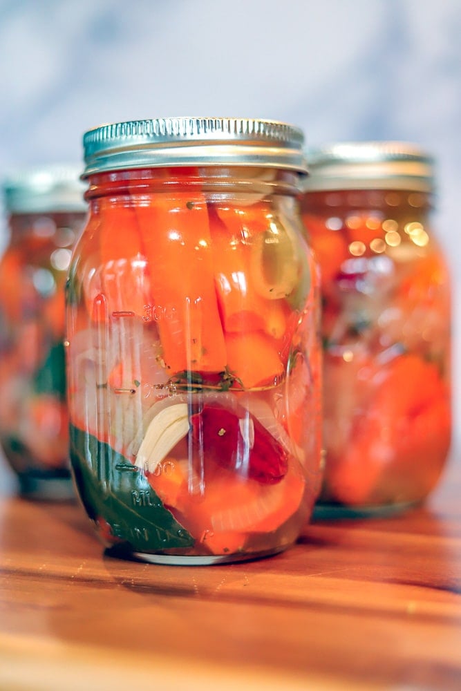 3 jars of Mexican pickled carrots