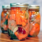 pickled carrots in jars