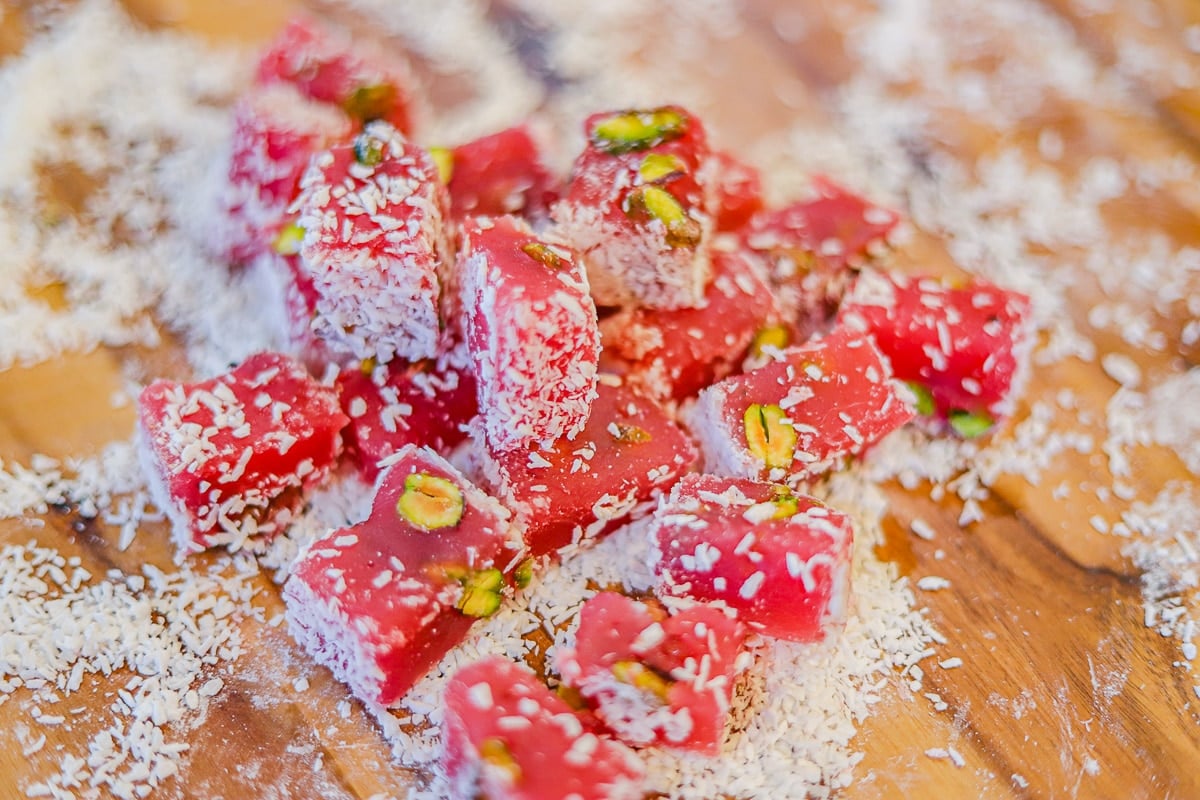 Easy Turkish Delight Narnia Candy | Lokum | Hilda's Kitchen Blog