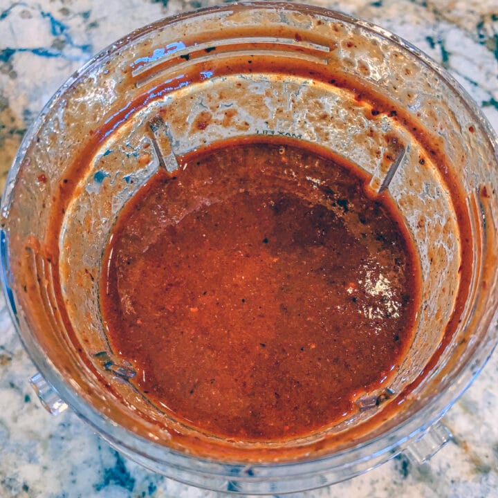 marinade in a plastic cup