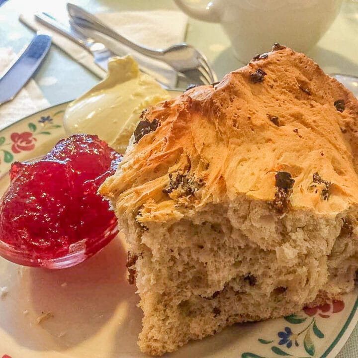 scones with butter and jam