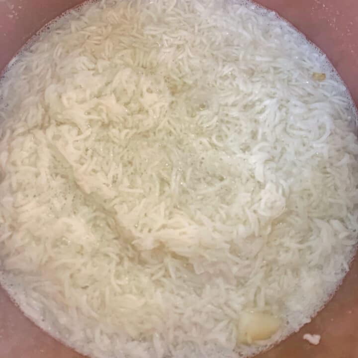 boiled rice and potatoes