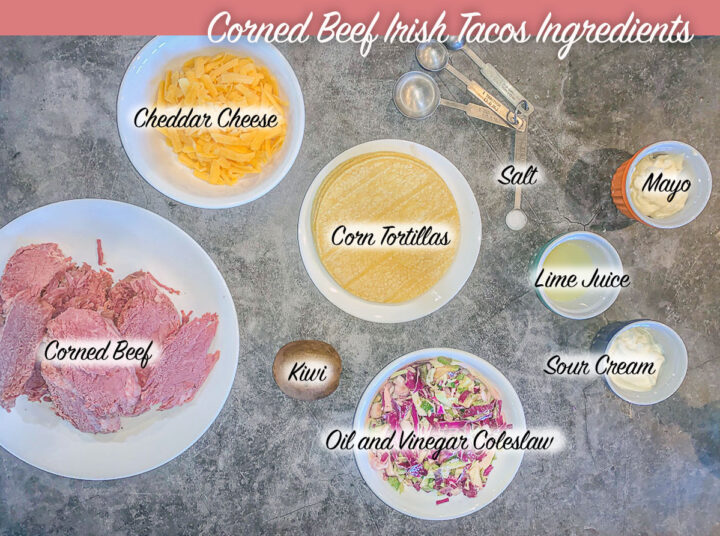 corned beef Hirshi tacos ingredients