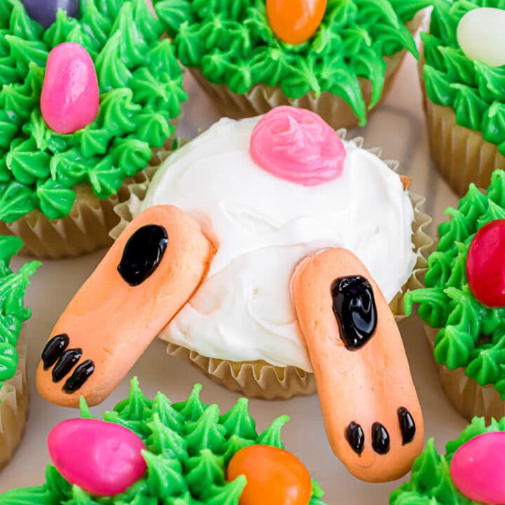 Easter Bunny Butt Cupcakes