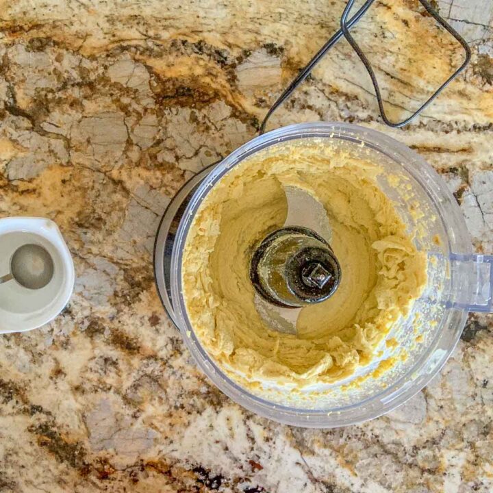 blended eggs in food processor