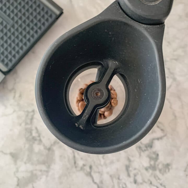 coffee in a coffee grinder