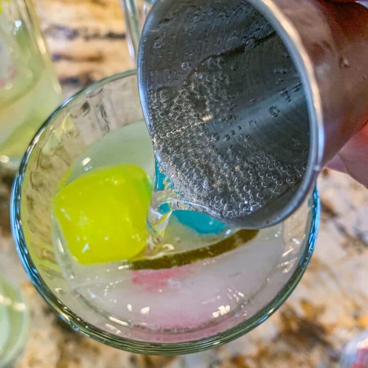 making a cocktail
