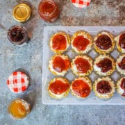phyllo cups filled with jam