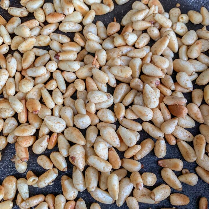 roasted pine nuts for dolmadakia