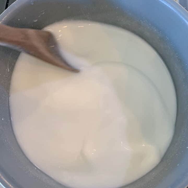 yogurt in a pot
