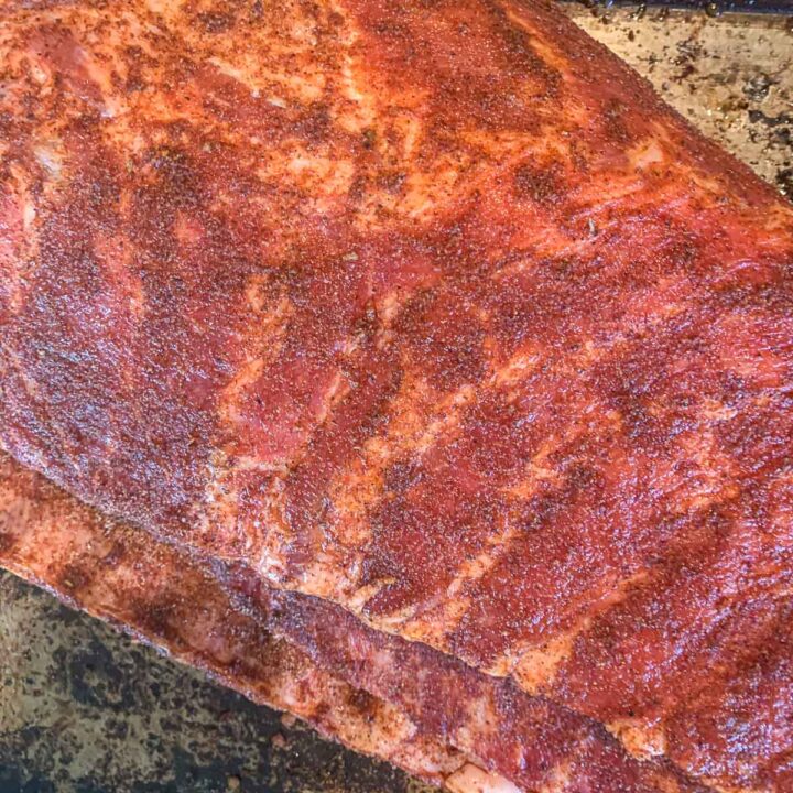 ribs rubbed with seasoning