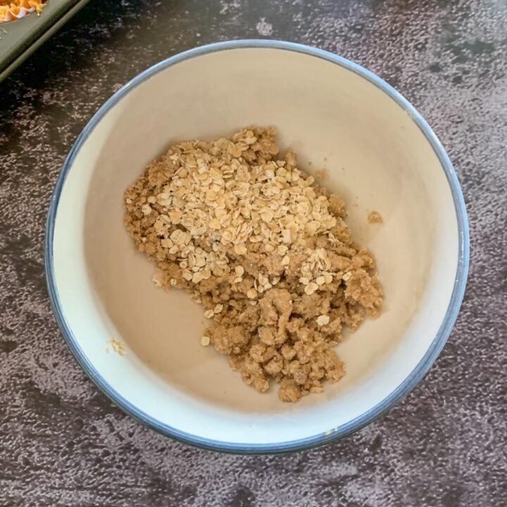 streusel mix in a bowl