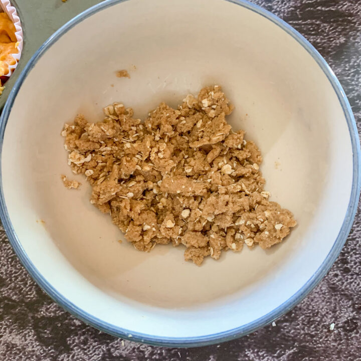 streusel mix in a bowl