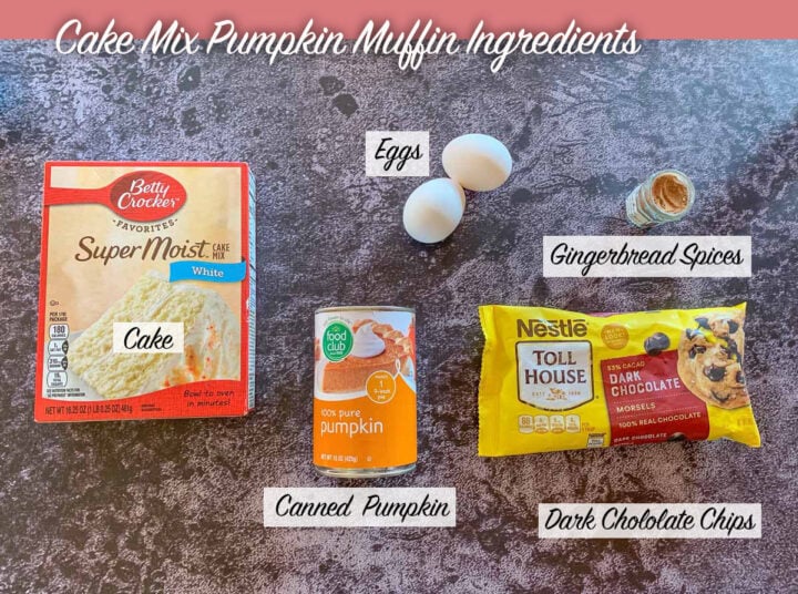 cake mix pumpkin muffin ingredients