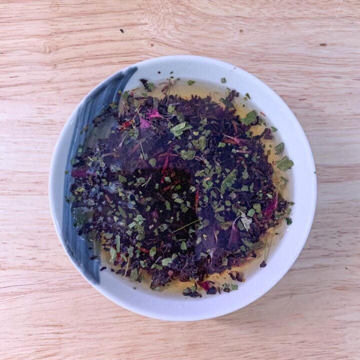 tea in a small bowl