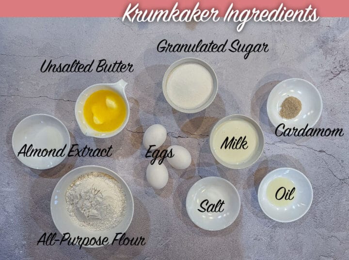 krumkaker ingredients, labeled