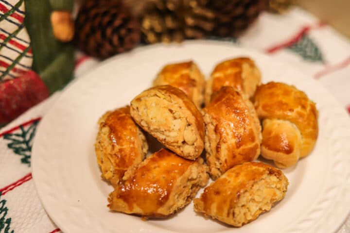 Nazook cookies on a white plate