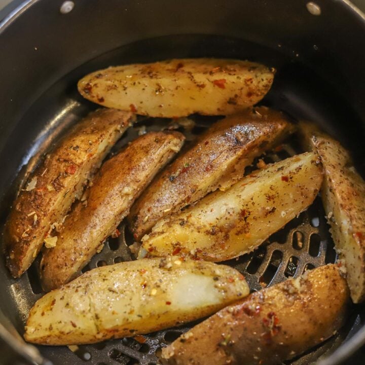 air fried potato wedges in an instant pot