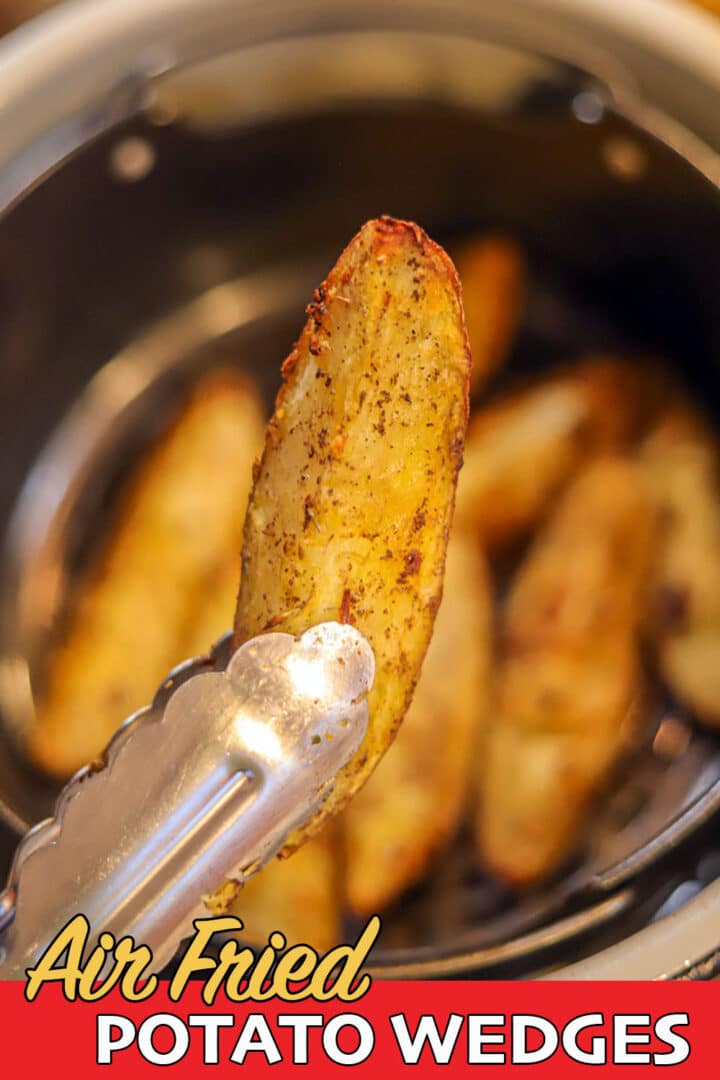 air fried potato wedges pin