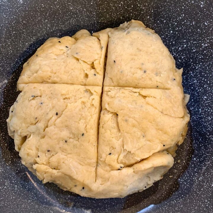 dough marked with a cross 