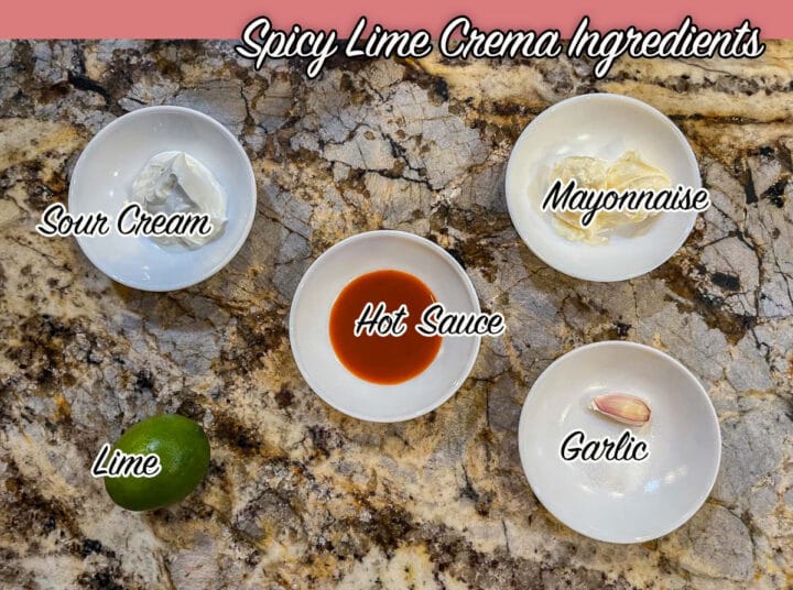 spicy Crema ingredients, labeled