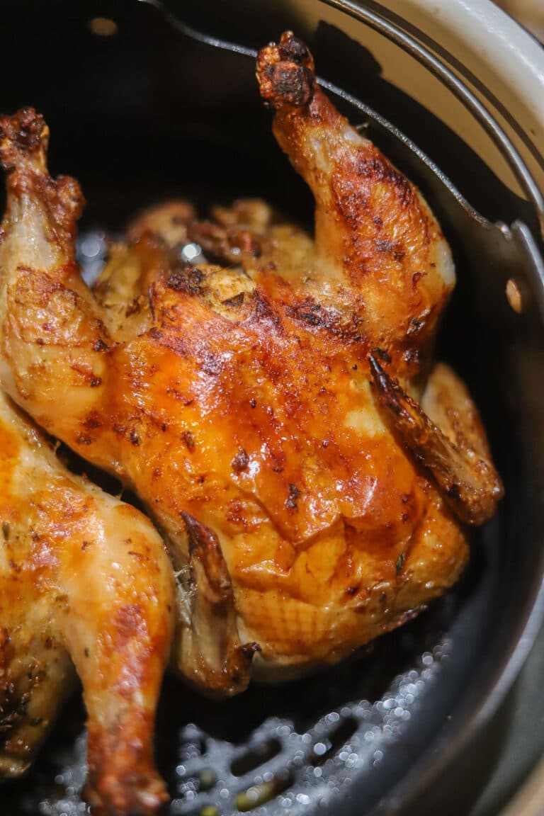 Greek-Style Air Fried Cornish Hens | Hilda's Kitchen Blog