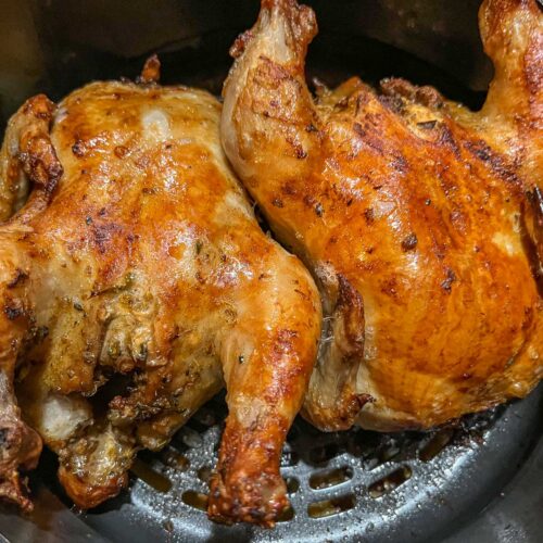 Greek-Style Air Fried Cornish Hens | Hilda's Kitchen Blog