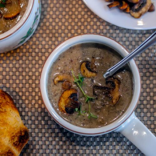 15 minute creamy mushroom blender soup (vegan paleo) - Luvele US