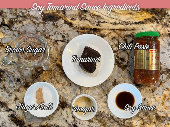 soy tamarind sauce ingredients, labeled