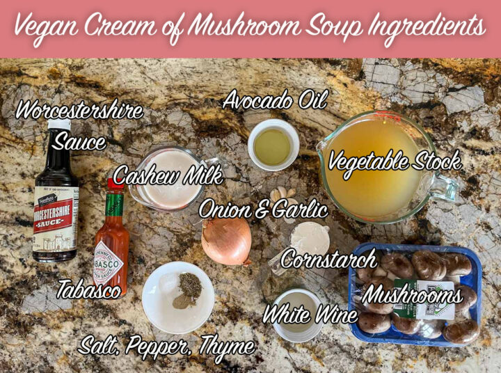 vegan cream of mushroom soup ingredients, labeled