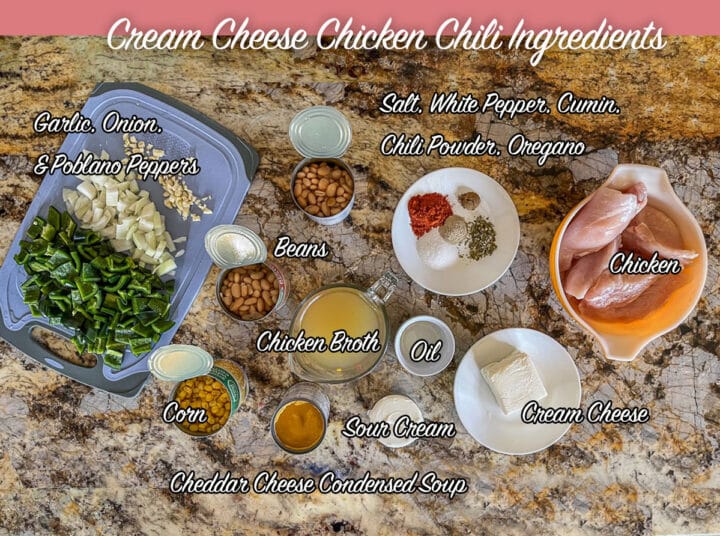 cream cheese chicken chili ingredients