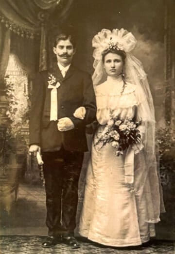 an old wedding photo