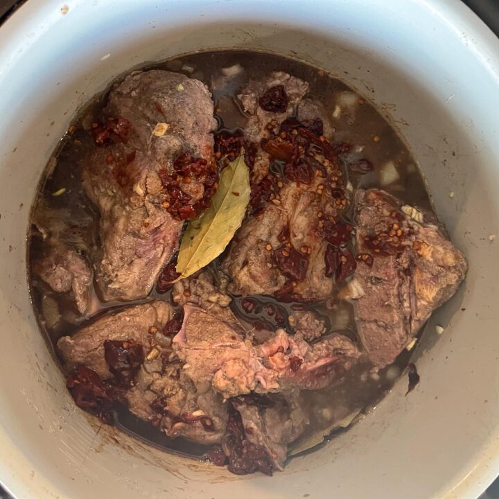 pork neck bones adobo in an instant pot