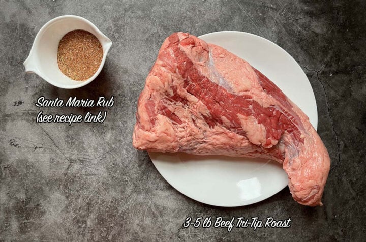 traeger smoked tri-tip ingredients, labeled