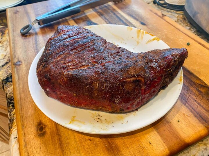 smoked Tri-Tip on a plate