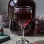 chokecherry wine in a glass