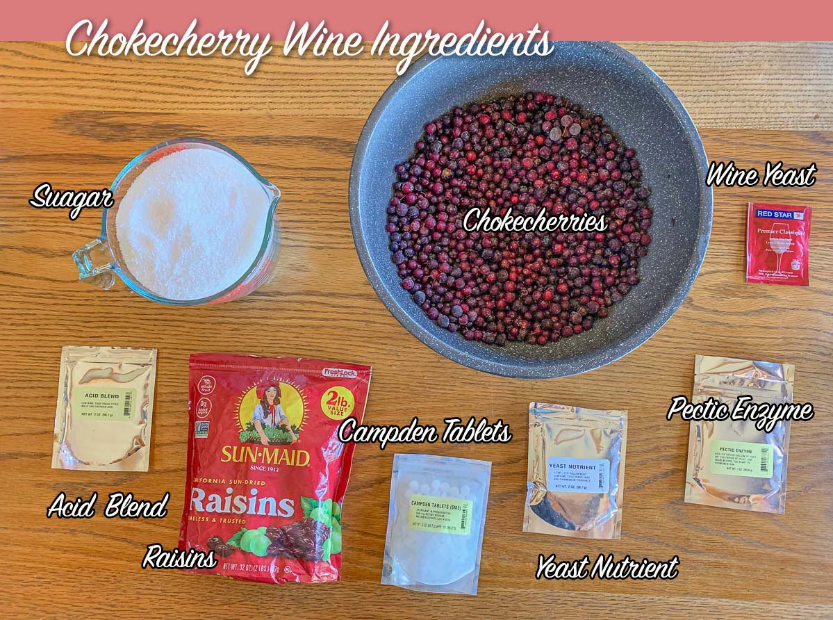chokecherry wine ingredients