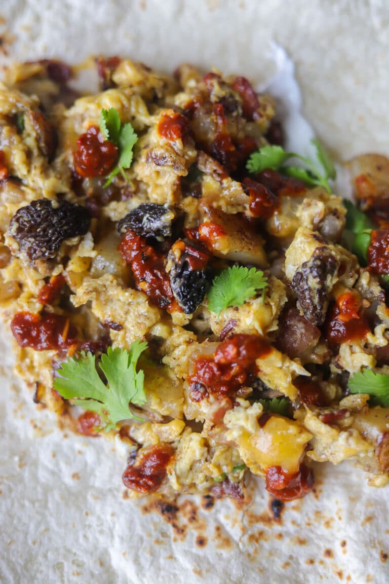 Cheesy Scrambled Eggs with Morel Mushrooms Hilda's Kitchen Blog