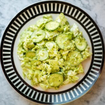 green goddess salad on plate