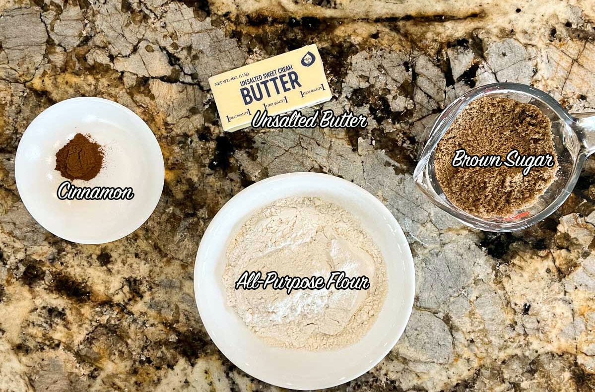 crumb topping ingredients.