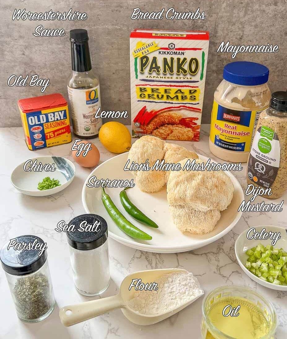 lions mane crab cake ingredients