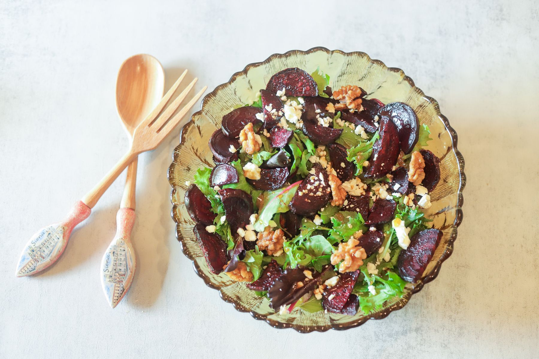 Roasted Beetroot Salad With Walnuts And Feta